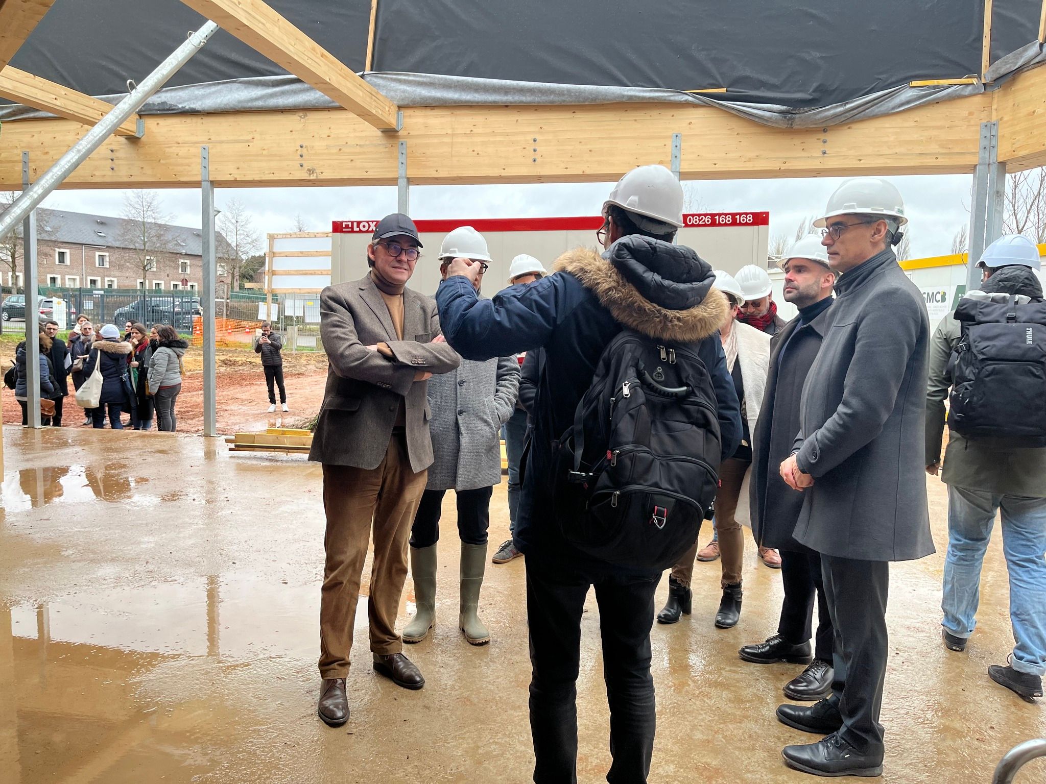 Visite officielle du chantier du Centre médico-social de Bois Guillaume (76) par le département et les Mairies de Bois Guillaume et Bihorel