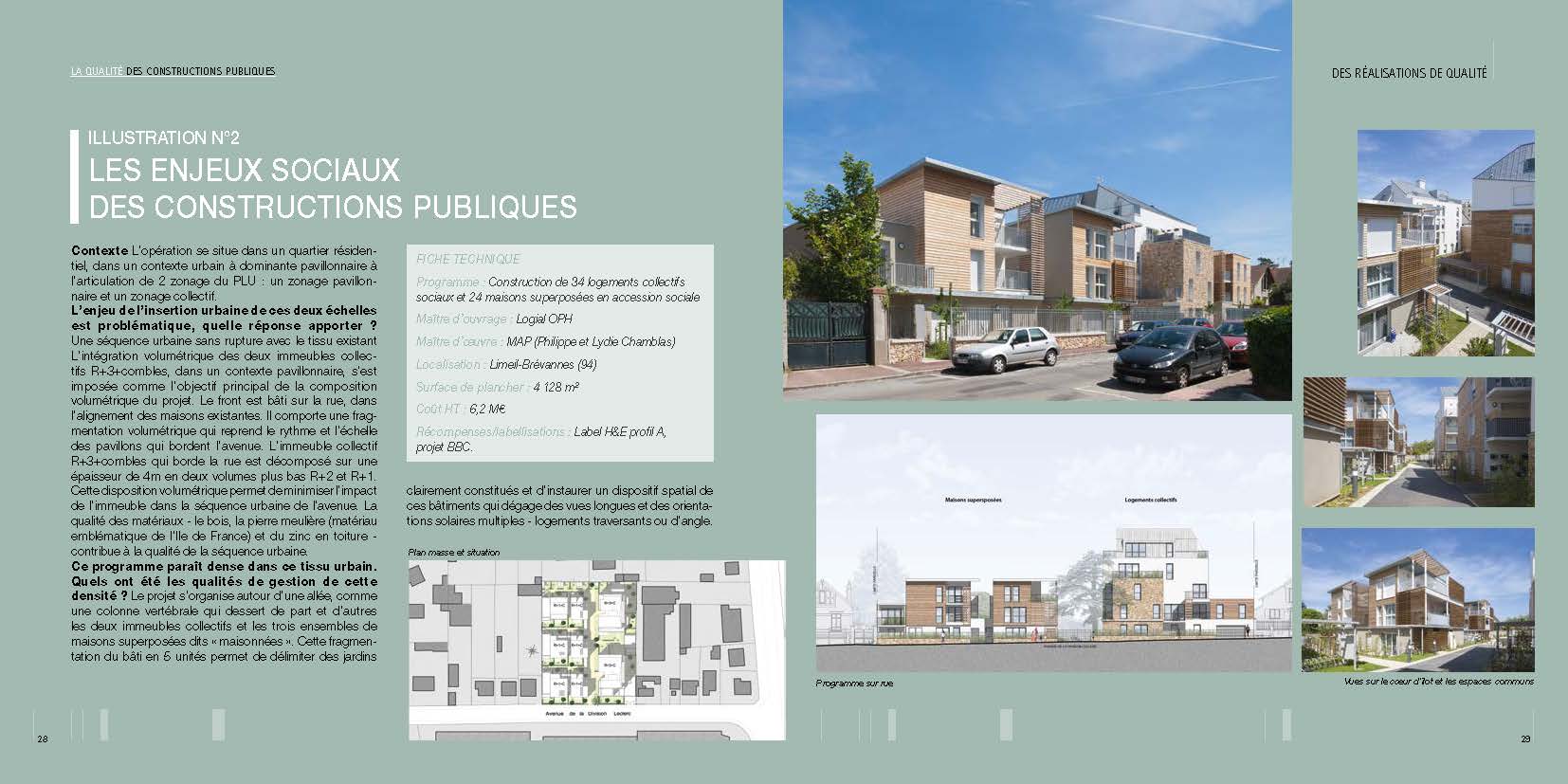 Notre projet de logements à Limeil Brévanne publié dans le guide de la MIQCP